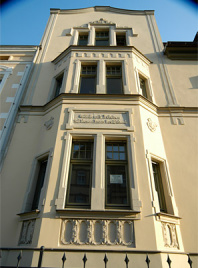 sanierte Fassade am Erker